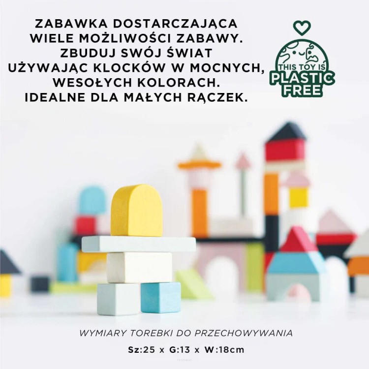 zestaw klocków drewnianych w torbie Le Toy Van
