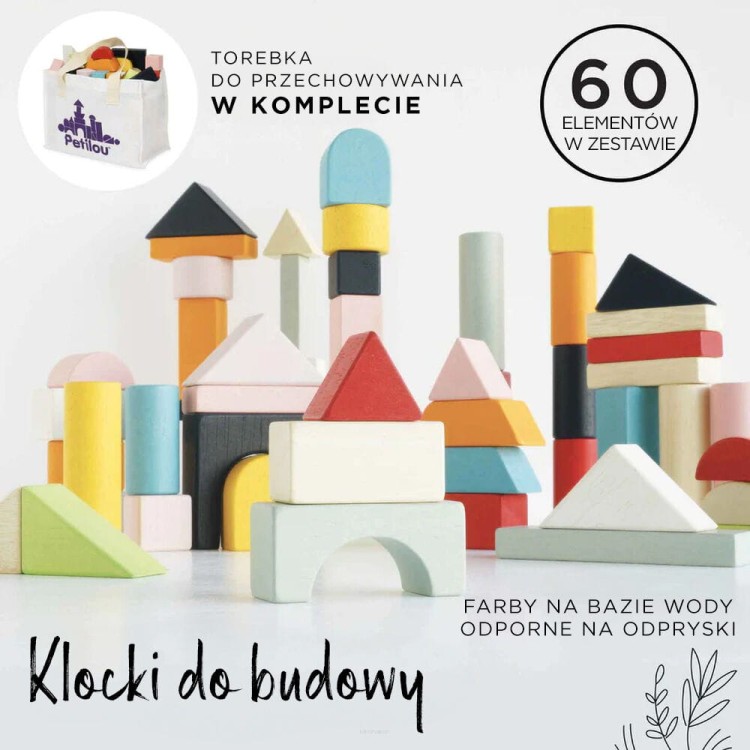 ekologiczne klocki drewniane Le Toy Van 60 elementów