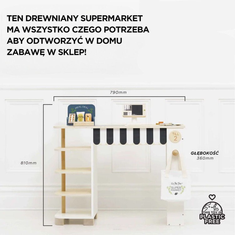 Drewniany supermarket Le Toy Van – realistyczna zabawka dla dzieci