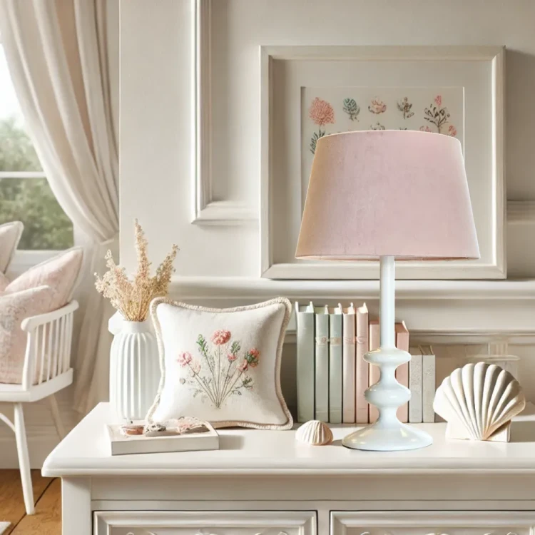 lampka-w-stylu-hamptons-biala-z-jasno-rozowym-kloszem.webp