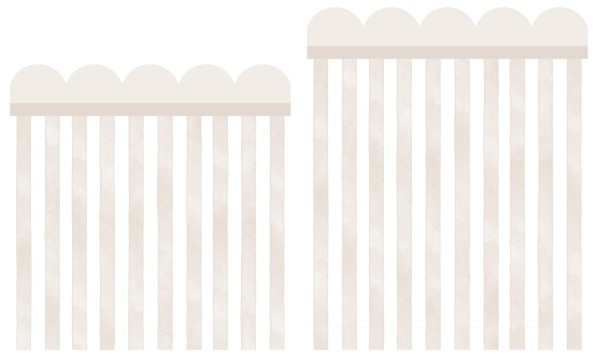 Beżowa naklejka na ścianę w stylu lamperii z delikatnymi paskami w pokoju dziecka