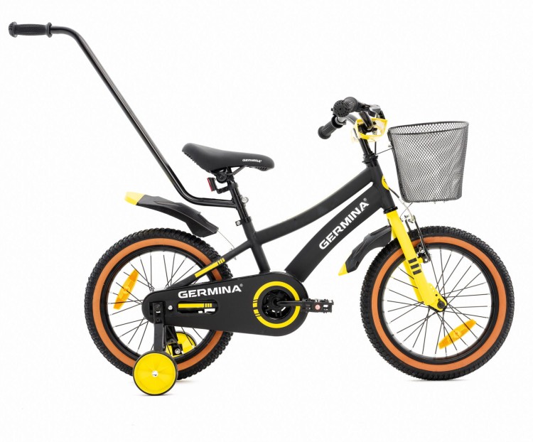 Rower dla dziecka Bmx Sport Germina 16" cali Czarny - POMYSŁ NA PREZENT -BMX-16-cali-Czarny-skos.jpg