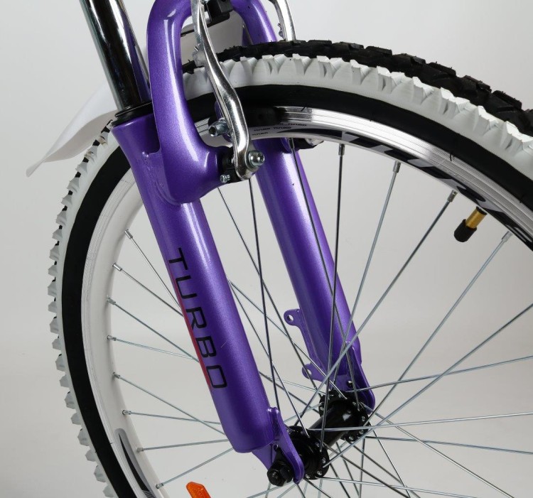 Rower dziecięcy MTB 24" GÓRSKI Junior Aluminium Turkusowo/Różowy/Fiolet