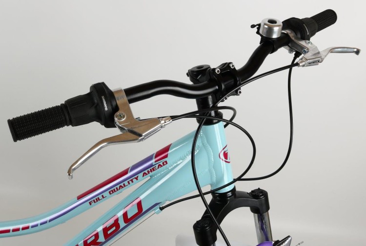 Rower dziecięcy MTB 24" GÓRSKI Junior Aluminium Turkusowo/Różowy/Fiolet