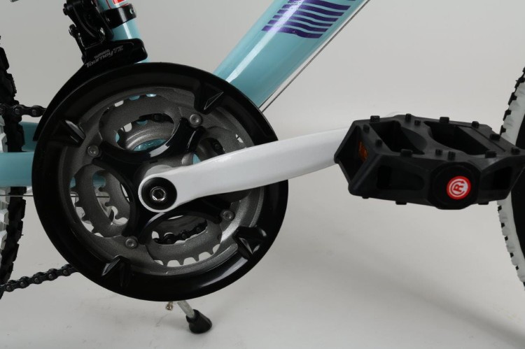 Rower dziecięcy MTB 24" GÓRSKI Junior Aluminium Turkusowo/Różowy/Fiolet