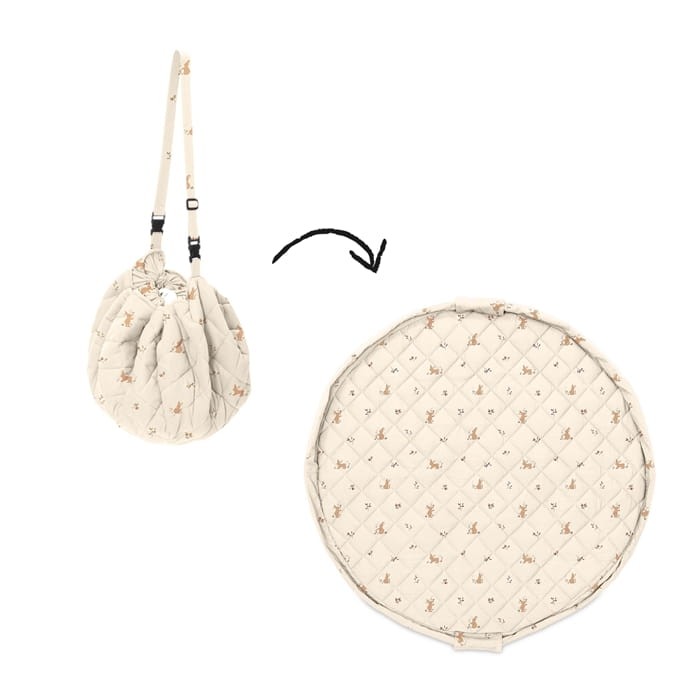 Play&Go Mata i Worek na Zabawki Soft Organic Rabbit – ekologiczna mata z motywem królika