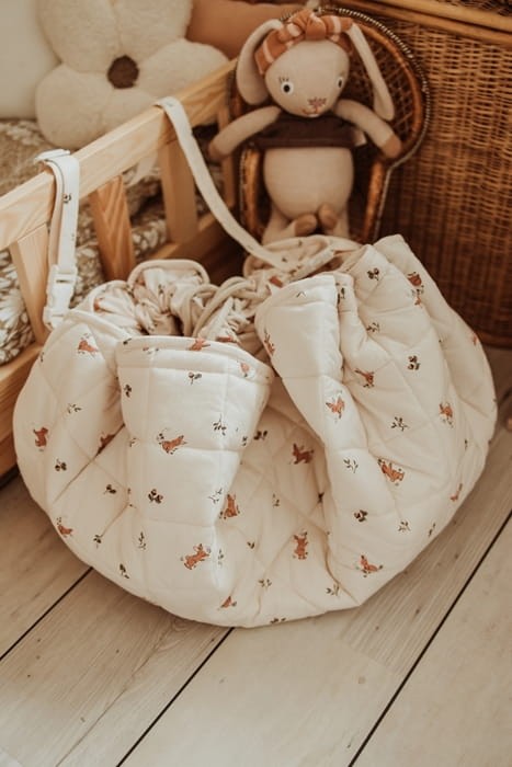 Play&Go Mata i Worek na Zabawki Soft Organic Rabbit – ekologiczna mata z motywem królika