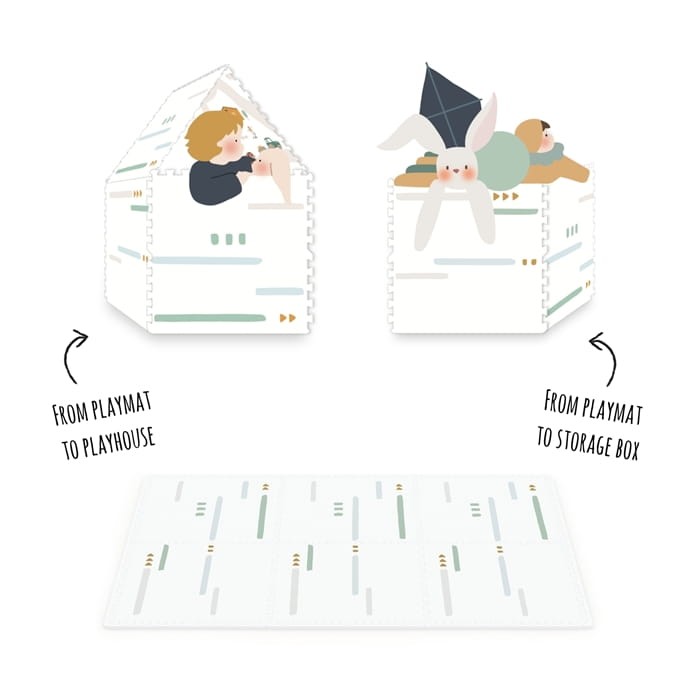 Play&Go Dwustronna Mata Piankowa EEVAA 3w1 Farm – motyw farmy i uniwersalny wzór