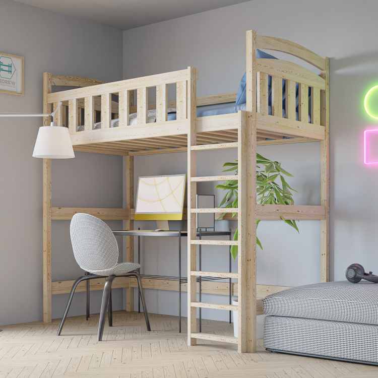 Łóżko Antresola Domek 1 Osobowa Maja - Sosna