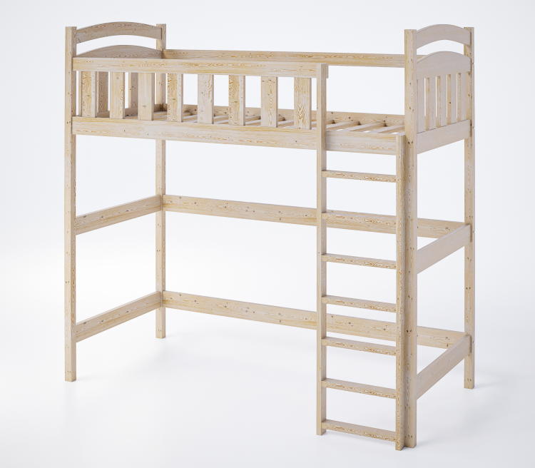 Łóżko Antresola Domek 1 Osobowa Maja - Sosna