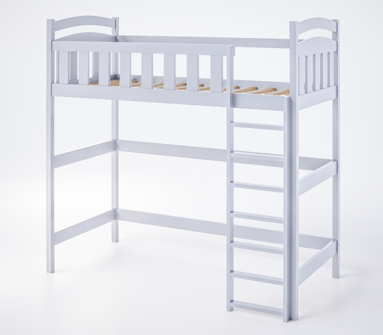 Łóżko Antresola Domek 1 Osobowa Maja - Białe