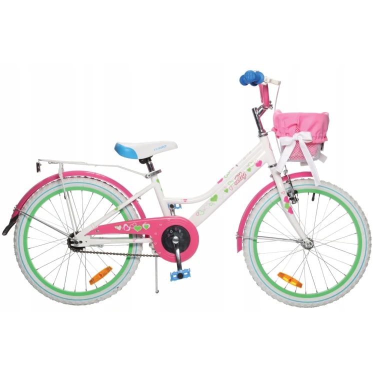 Rower dla dziecka BMX Lilly 20" biało-różowy - PREZENT NA KOMUNIĘ