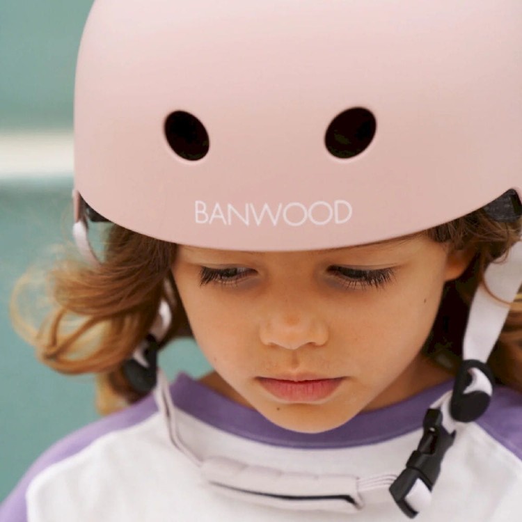 Eco kask dziecięcy Banwood Faded Pink przód
