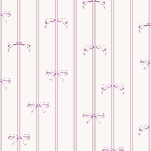 Tapeta do pokoju dziecka Kokardy Różowe