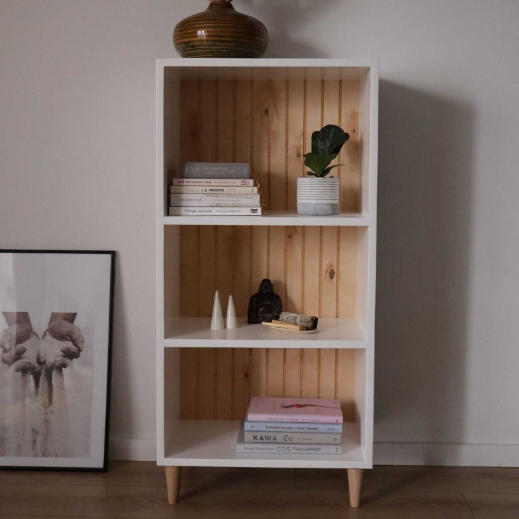 Drewniany regał Woody Montessori dla dzieci – biblioteczka