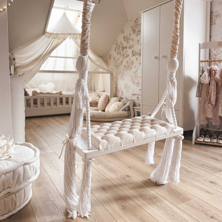 Huśtawka Royal Glam – pikowane siedzisko w stylu vintage