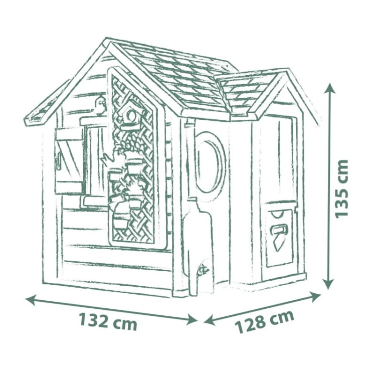 domek ogrodnika Smoby dla dzieci w ogrodzie