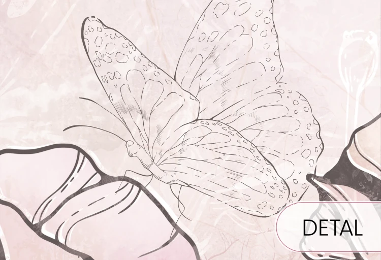 tapeta dla dziecka malumi FLORA KIDS - pink fragment