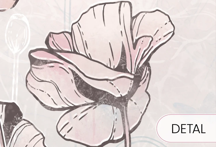 tapeta dla dziecka malumi FLORA KIDS - blue fragment 3