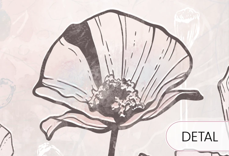 tapeta dla dziecka malumi FLORA KIDS - blue fragment 4