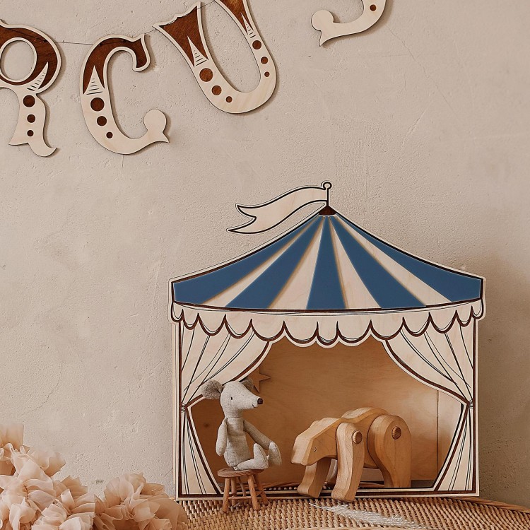 Drewniana girlanda CIRCUS dekoracja do pokoju dziecka