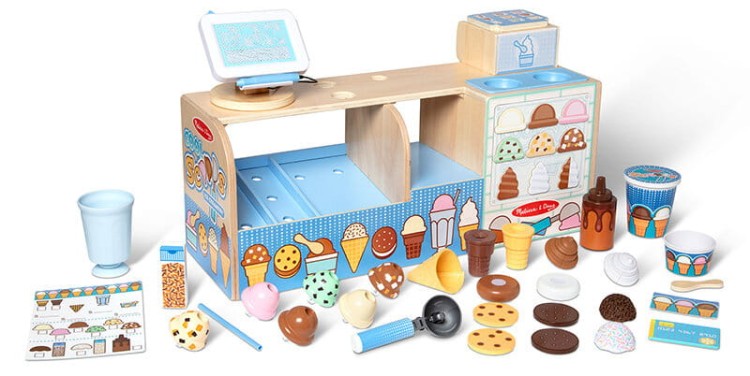 Drewniana lodziarnia Melissa & Doug – zabawa w sklep dla dzieci