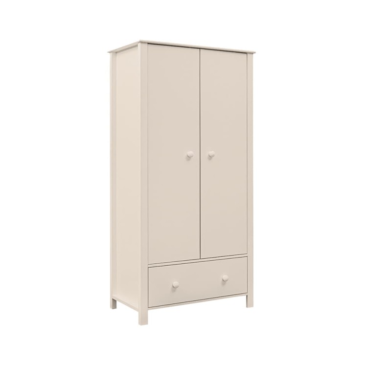 Drewniana dwudrzwiowa szafa dla dzieci 2D1S Collet - kolory: beżowa