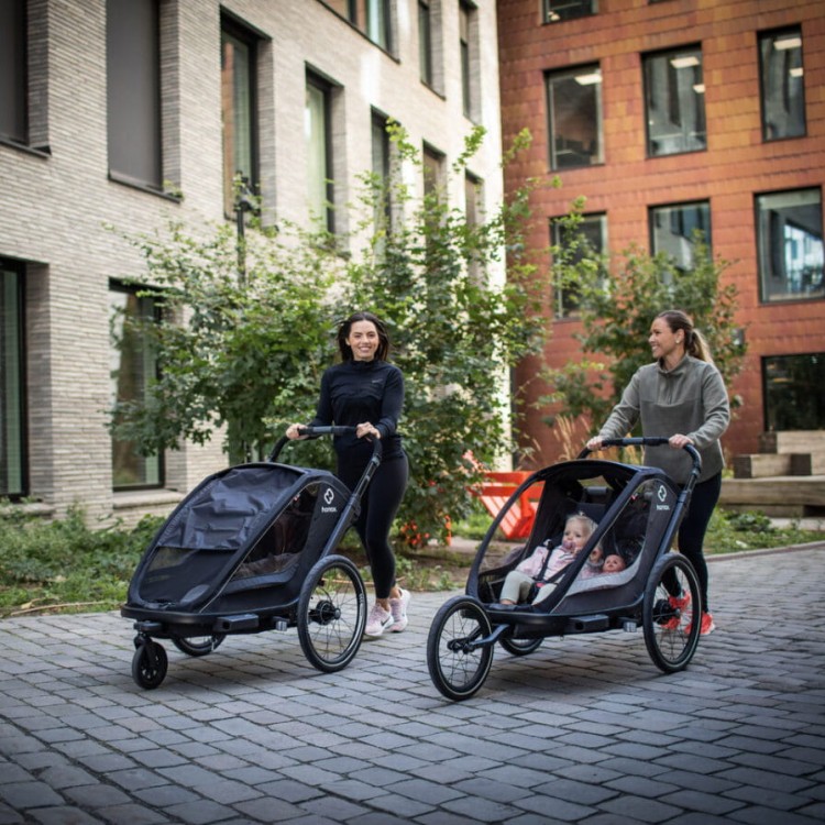 Hamax - Przyczepka rowerowa dla dziecka 2w1 BREEZE ONE 1 osobowa - BLACK