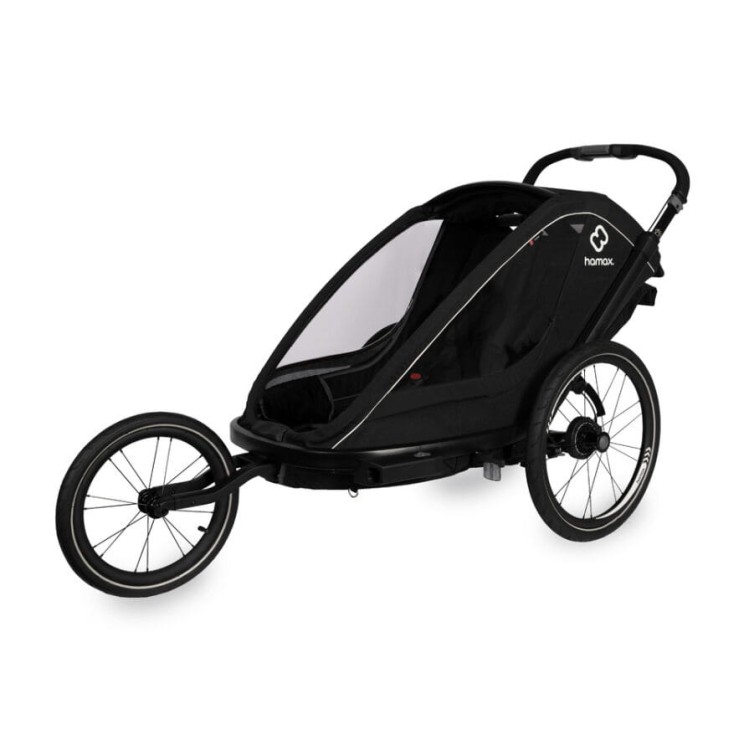 Hamax - Przyczepka rowerowa dla dzieci 2w1 BREEZE, 2 osobowa -BLACK