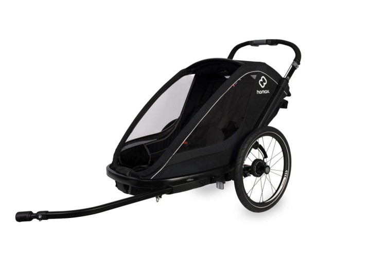 Hamax - Przyczepka rowerowa dla dzieci 2w1 BREEZE, 2 osobowa -BLACK