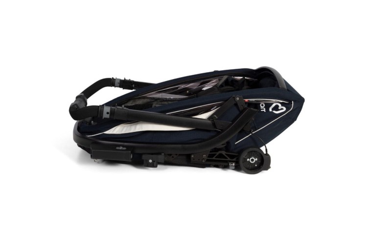 Hamax - Przyczepka rowerowa dla dzieci 2w1 BREEZE, 2 osobowa - NAVY/ CREAM