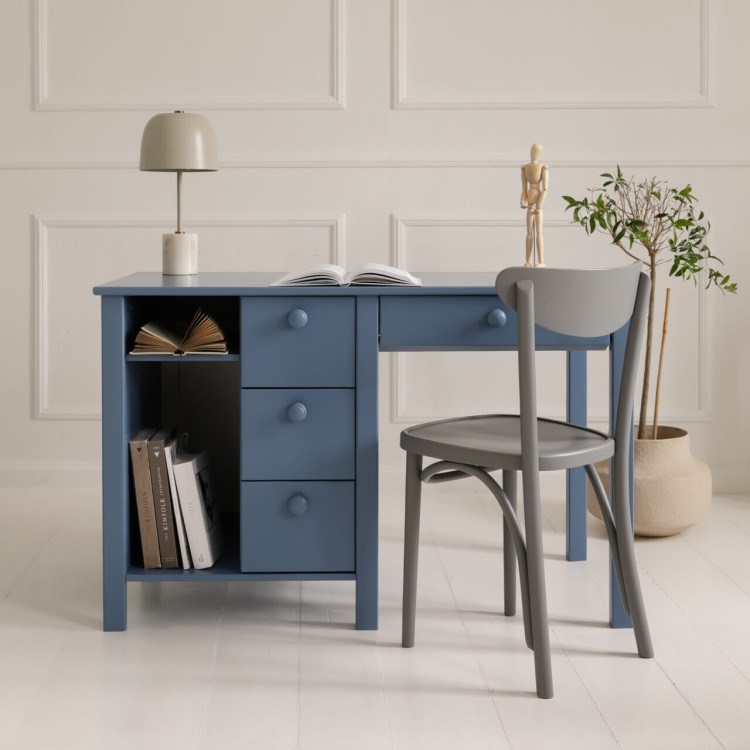 Drewniane biurko szkolne dla dzieci z szufladami 120x60 Collet różne kolory