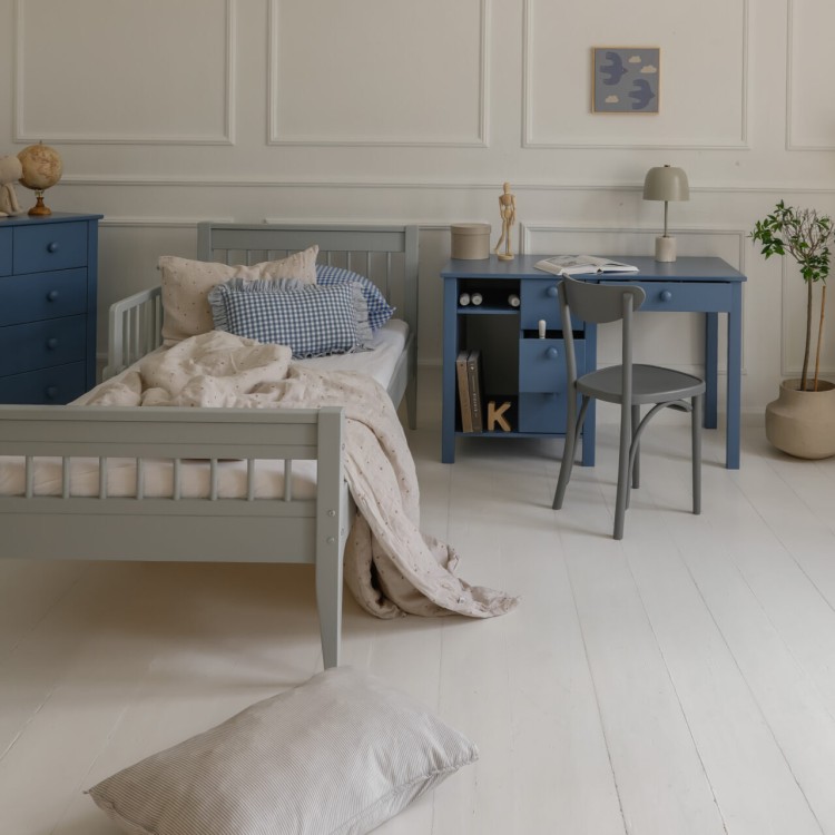 Drewniane biurko szkolne dla dzieci z szufladami 120x60 Collet różne kolory