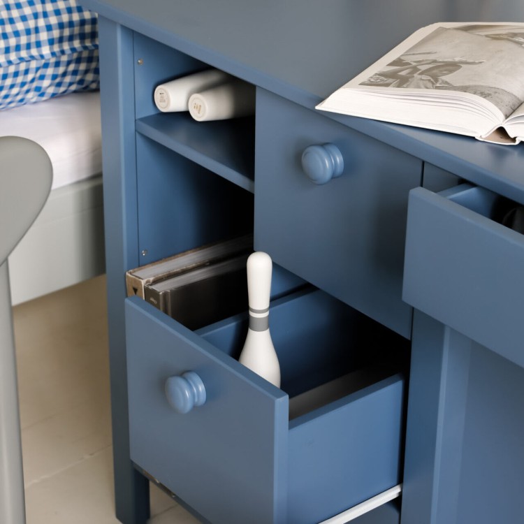 Drewniane biurko szkolne dla dzieci z szufladami 120x60 Collet różne kolory