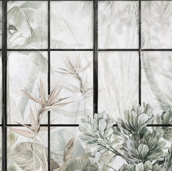 Tapeta Paradise Fine z tropikalnymi roślinami — stylowa dekoracja do salonu i sypialni