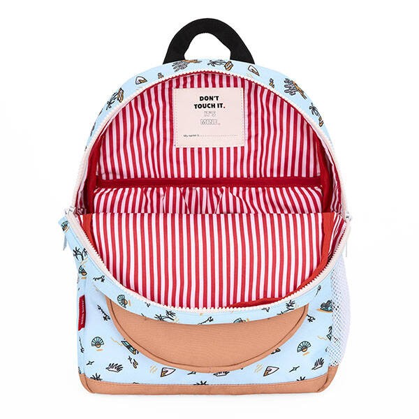 Wodoodporny plecak szkolny Hello Hossy Blue Island wykonany z poliestru z recyklingu