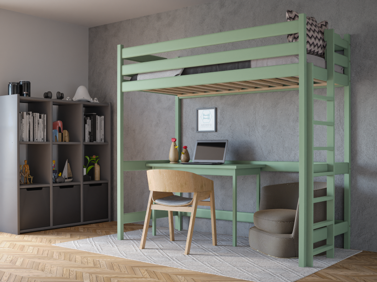 Łóżko Antresola 1 osobowa Kalina Plus Mięta
