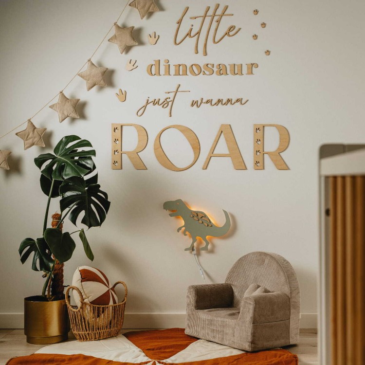 Lampka ścienna dziecięca w kształcie T-Rexa
