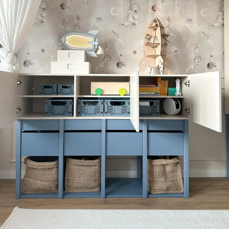 Drewniana komoda dla dziecka TWEENS Zgaszony Niebieski