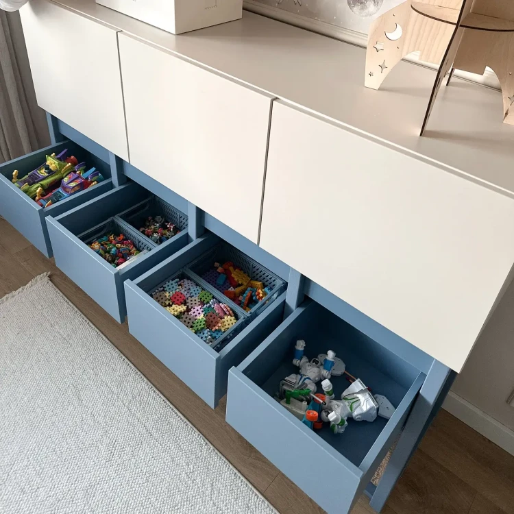 Drewniana komoda dla dziecka TWEENS Zgaszony Niebieski