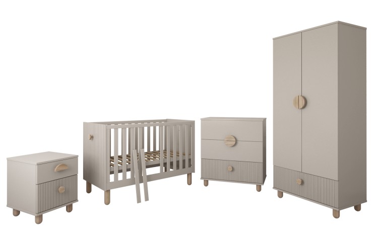 Kaszmirowa Komoda LOFT z trzema szufladami i zdejmowanym przewijakiem