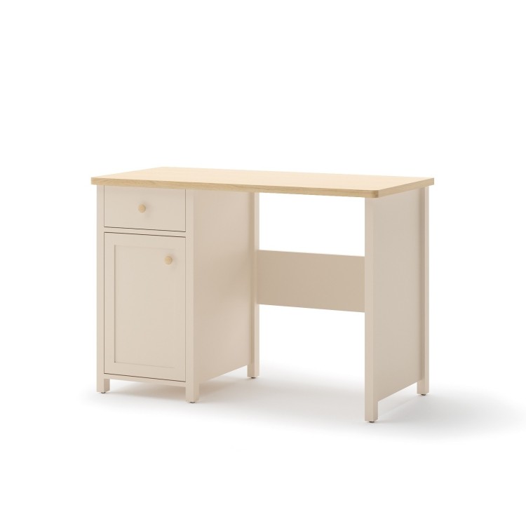 Drewniane biurko dziecięce Story w kolorze Beż Piaskowy i Dąb Vincenza Bielona