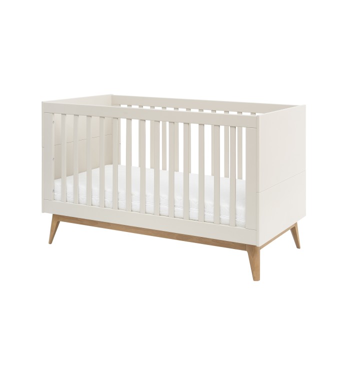 Łóżeczko dziecięce PINIO Seth 60x120 cm w kolorze szampańskim – elegancki design i bezpieczna konstrukcja