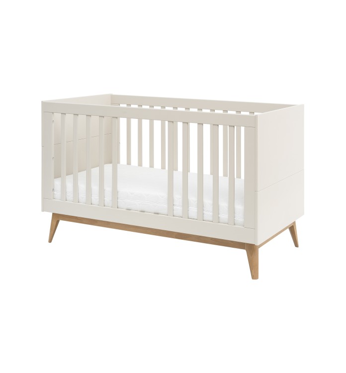 Łóżeczko dziecięce PINIO Seth 70x140 cm w kolorze szampańskim – elegancki design i bezpieczna konstrukcja