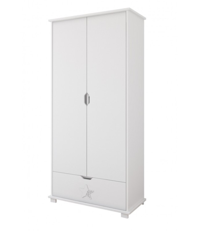 Drewniana Szafa Dwudrzwiowa STAR Z Szufladą - kolory