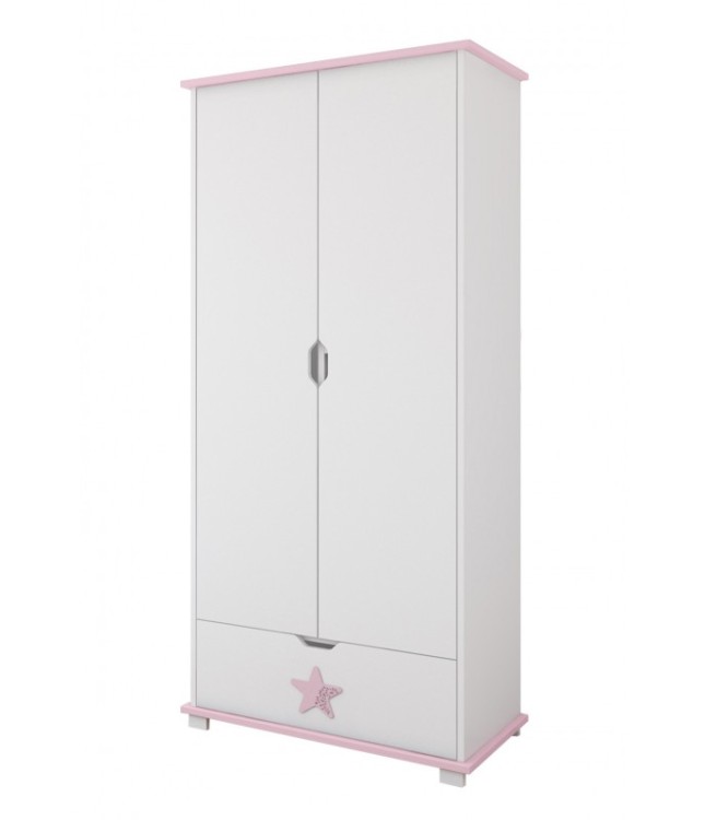 Drewniana Szafa Dwudrzwiowa STAR Z Szufladą - kolory