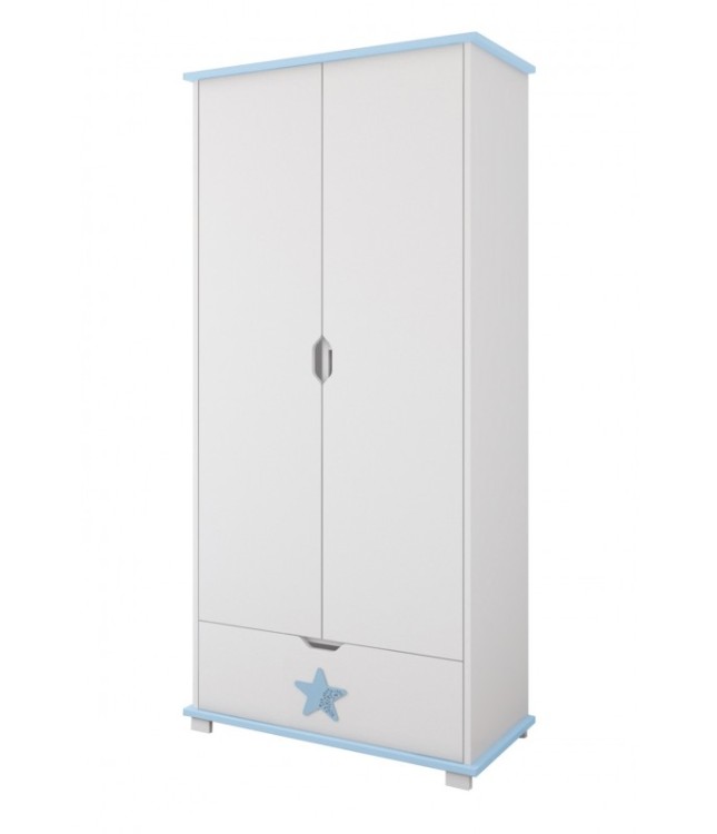 Drewniana Szafa Dwudrzwiowa STAR Z Szufladą - kolory