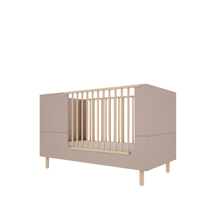 Łóżeczko Basic 70x140 cm rosnące z dzieckiem Trufla - odcień frontów