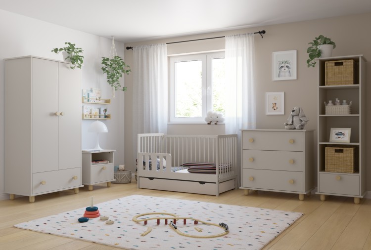 Komoda dziecięca LUMI Kaszmir z trzema szufladami
