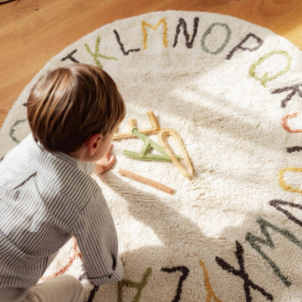 Dywan Bawełniany do pokoju dziecka ABC Kolory i Litery 120 cm